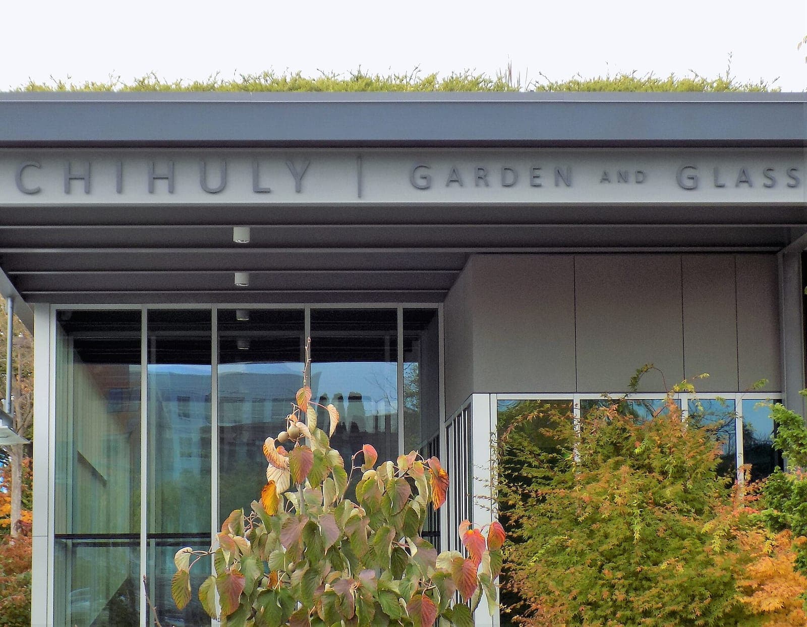 The entrance of Chihuly Garden and Glass at Seattle Center